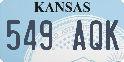 KS license plate 549AQK