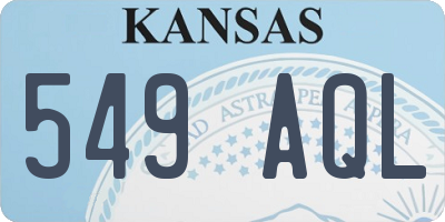 KS license plate 549AQL