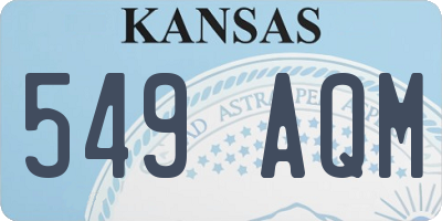 KS license plate 549AQM