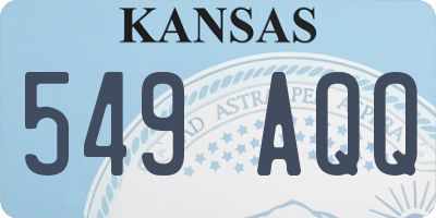 KS license plate 549AQQ