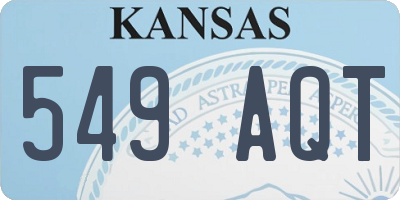 KS license plate 549AQT