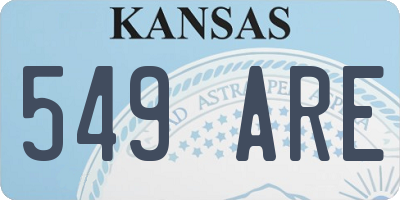 KS license plate 549ARE