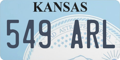 KS license plate 549ARL
