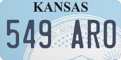 KS license plate 549ARO