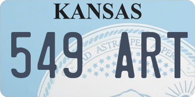 KS license plate 549ART