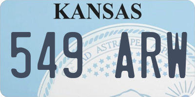 KS license plate 549ARW