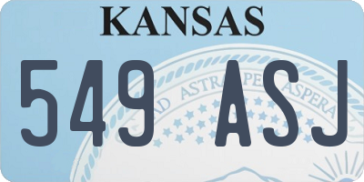 KS license plate 549ASJ