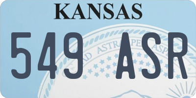 KS license plate 549ASR