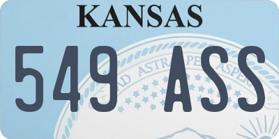 KS license plate 549ASS