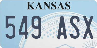 KS license plate 549ASX