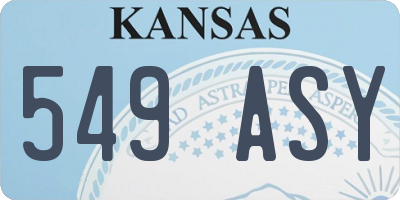 KS license plate 549ASY