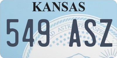 KS license plate 549ASZ