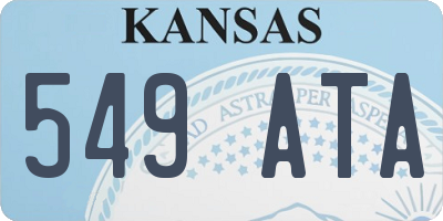 KS license plate 549ATA