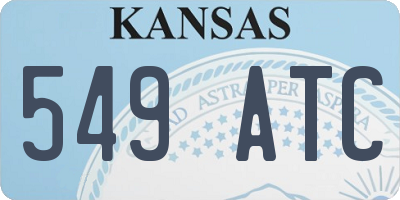 KS license plate 549ATC