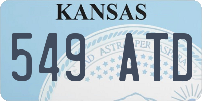 KS license plate 549ATD