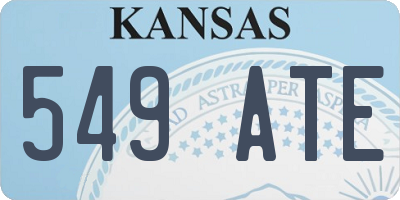 KS license plate 549ATE