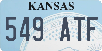 KS license plate 549ATF
