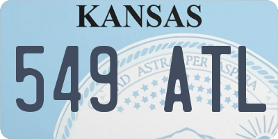 KS license plate 549ATL