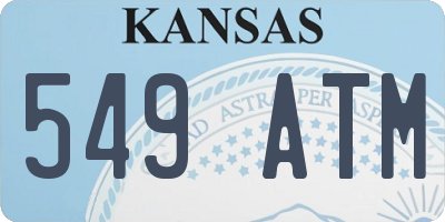 KS license plate 549ATM