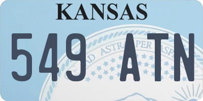 KS license plate 549ATN