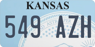 KS license plate 549AZH