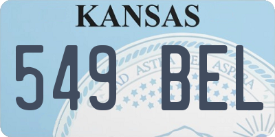 KS license plate 549BEL