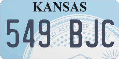 KS license plate 549BJC