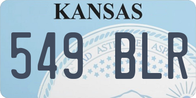 KS license plate 549BLR