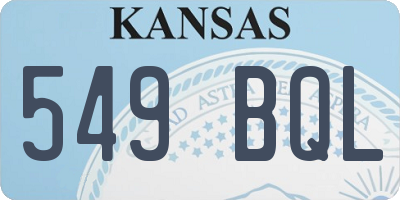 KS license plate 549BQL