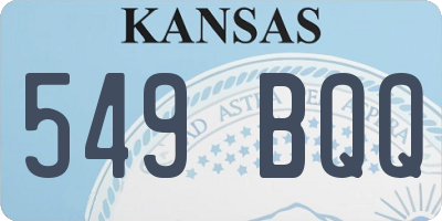 KS license plate 549BQQ