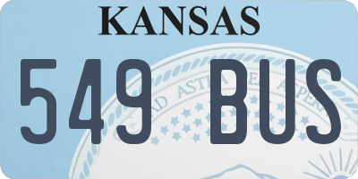 KS license plate 549BUS