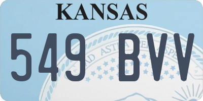 KS license plate 549BVV