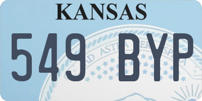 KS license plate 549BYP