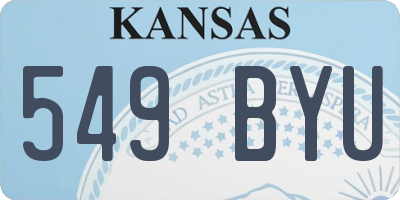 KS license plate 549BYU