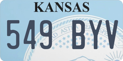 KS license plate 549BYV