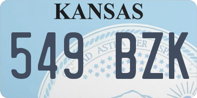 KS license plate 549BZK