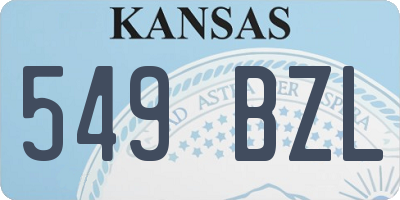 KS license plate 549BZL