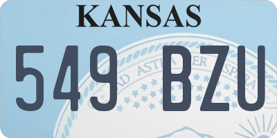 KS license plate 549BZU