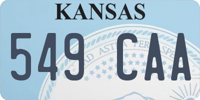 KS license plate 549CAA