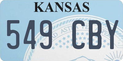 KS license plate 549CBY