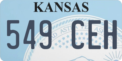 KS license plate 549CEH
