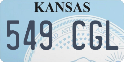 KS license plate 549CGL
