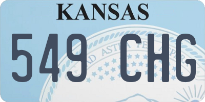 KS license plate 549CHG
