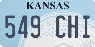 KS license plate 549CHI