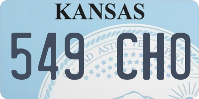 KS license plate 549CHO