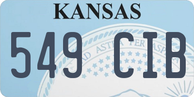 KS license plate 549CIB