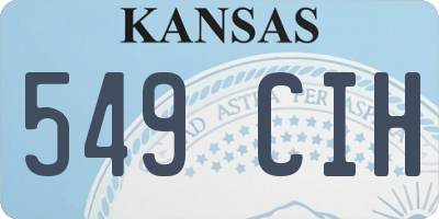 KS license plate 549CIH