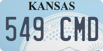 KS license plate 549CMD