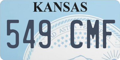 KS license plate 549CMF