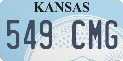KS license plate 549CMG